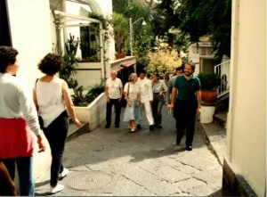 Hrabal, la traduttrice Susanna Roth e i coniugi Ferri in visita a Capri / Hrabal, translator Susanna Roth, Ferri and his wife visiting Capri