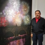 Fuochi d’artificio a Ponte Carlo (affianco all’autore Ferrarini) / Fireworks on Charles Bridge (alongside author Ferrarini)