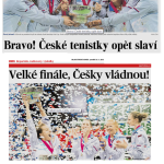 L’annuncio della vittoria ceca alla Fed Cup sui media locali / The Czech victory in Fed Cup final announced on local media