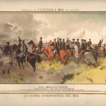 Umberto di Savoia alla battaglia di Custoza del 1866, in una stampa del tempo / Umberto of Savoy at the battle of Custoza in 1866, in a print of those times
