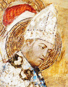 Papa Clemente VI in un affresco della cappella di Saint-Martial, nel Palazzo dei Papi di Avignone / Pope Clement VI in a fresco of the Saint-Martial Chapel, at the Palais des Papes in Avignon