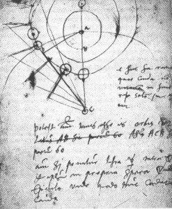 Le note di Brahe sull’osservazione della cometa del 1577 / Brahe’s notebook with his observations of the 1577 comet
