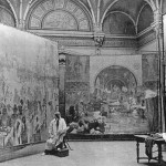 Alfons Mucha mentre lavora all’Epopea Slava nel 1920 / Alfons Mucha working on the Slav Epic cycle in 1920