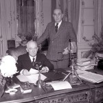 Il presidente Edvard Beneš e il ministro degli esteri Jan Masaryk nel 1945 / President Edvard Beneš and the Minister of foreign affaris Jan Masaryk in 1945