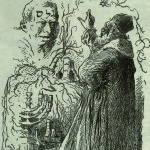 Il Golem e il rabbino Löw in un disegno di Mikoláš Aleš (1899) / Rabbi Loew and Golem by Mikoláš Aleš, 1899
