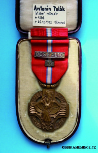 Medaglia conferita a un legionario cecoslovacco negli anni ‘30 / Medal awarded to a Czechoslovak legionary in the 30s