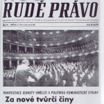 Prima pagina del Rudé Právo del 31 gennaio 1977 sull'eventi Anti-charta / First page of Rudé Právo on January 31, 1977 on the Anti-Charter event